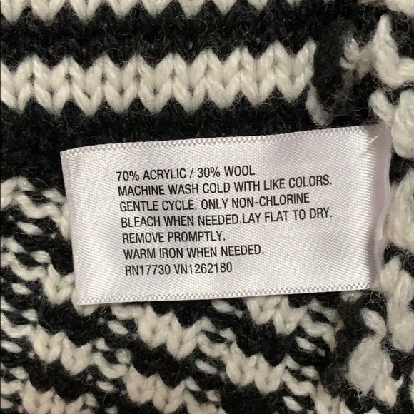 Women’s striped wool blend cardigan - Picture 3 of 3